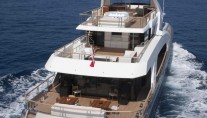 Luxury yacht La Pellegrina - rear view